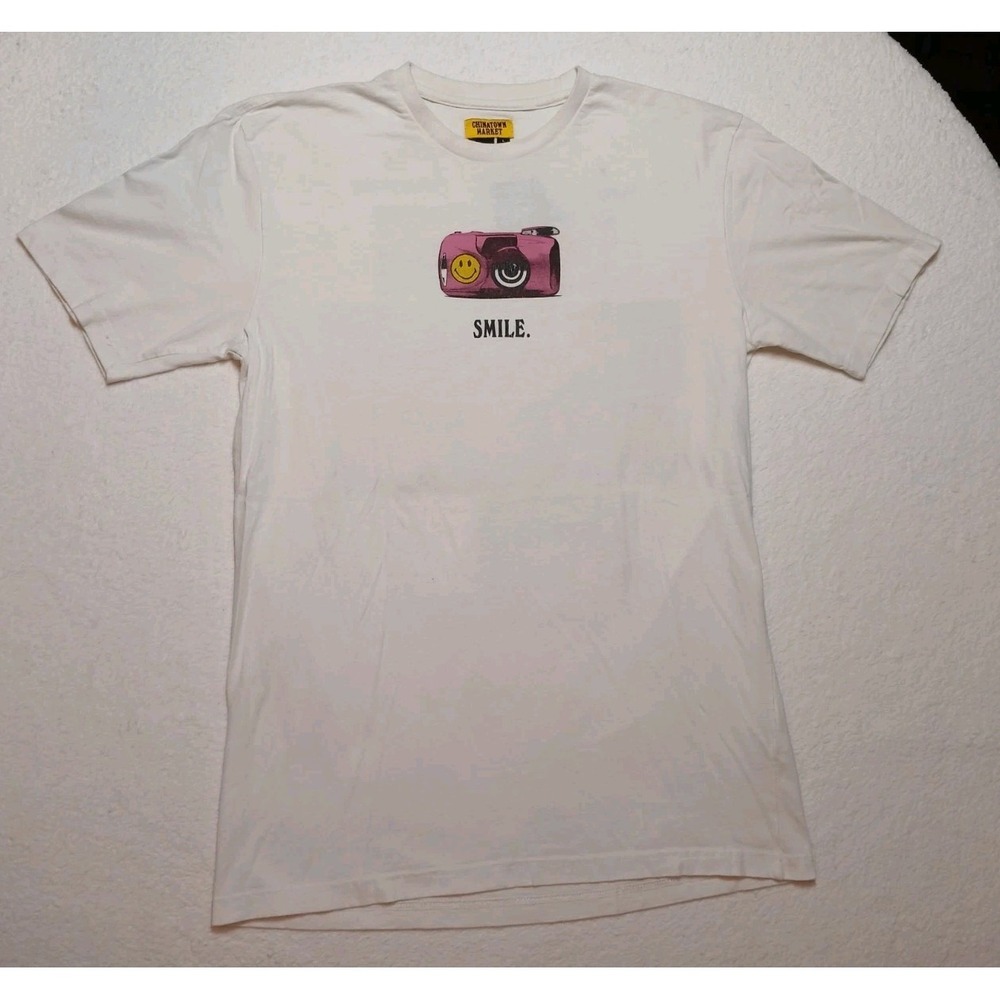 Chinatown Market X Smiley Camera T-shirt 35mm White Tee Mens Size Large L